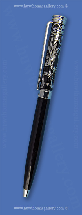Black & Silver Daffodil Pen