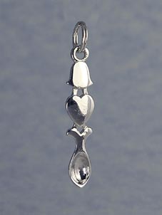 Silver Lovespoon Pendant  ( Bell )