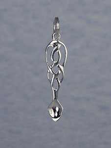 Silver Lovespoon Pendant ( Celtic Knot )