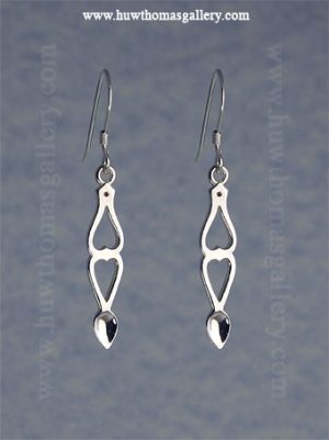 Silver Lovespoon Earrings ( 2 Hearts )