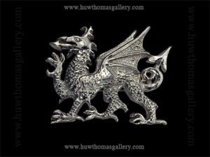 Pewter Welsh Dragon Brooch