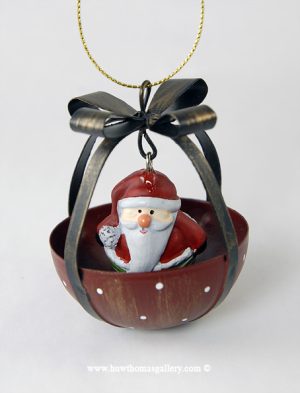 Christmas Tree Bauble With Santa Claus Inside