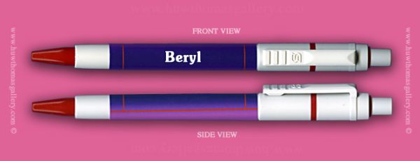 Female Welsh Name:  Beryl – On A Pen ( Girls / Womens Name )