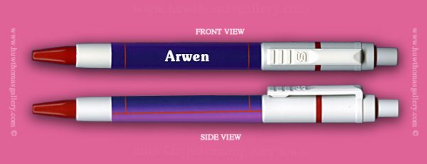 Female Welsh Name:  Arwen – On A Pen ( Girl’s / Women’s Name )