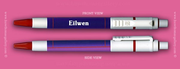 Female Welsh Name:  Eilwen – On A Pen ( Girl’s / Women’s Name )