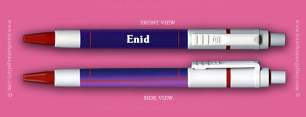 Female Welsh Name:  Enid – On A Pen ( Girl’s / Women’s Name )