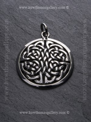 Silver Celtic Pendant / Necklace – Circular Celtic Knot Design