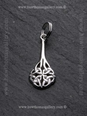 Silver Celtic Pendant / Necklace  (drop Shape)