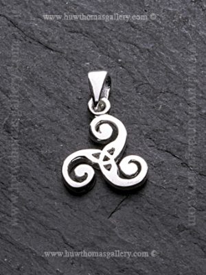 Silver Celtic Pendant / Necklace  (triskelion Or Triskeles)