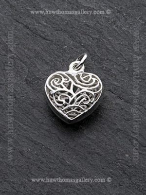 Heart Shaped Silver Pendant / Necklace