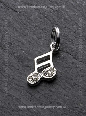 Silver Musical Note Pendant / Necklace