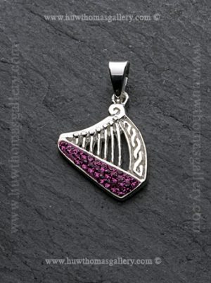 Silver Harp Pendant / Necklace