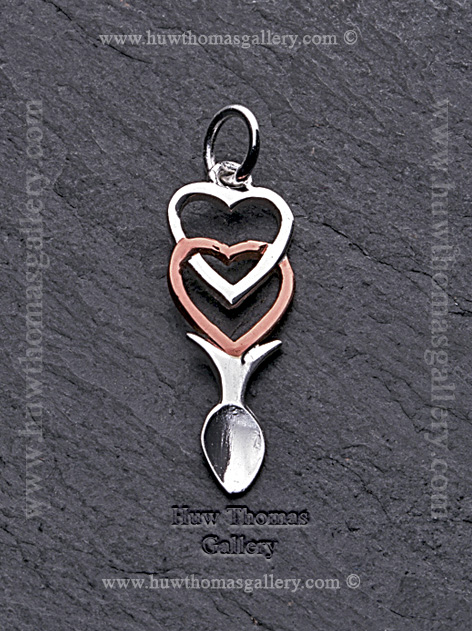 Welsh Love Spoon Necklace, Sterling Silver with Copper Accents Pendant | Spoon  necklace, Pendant, Welsh love spoons