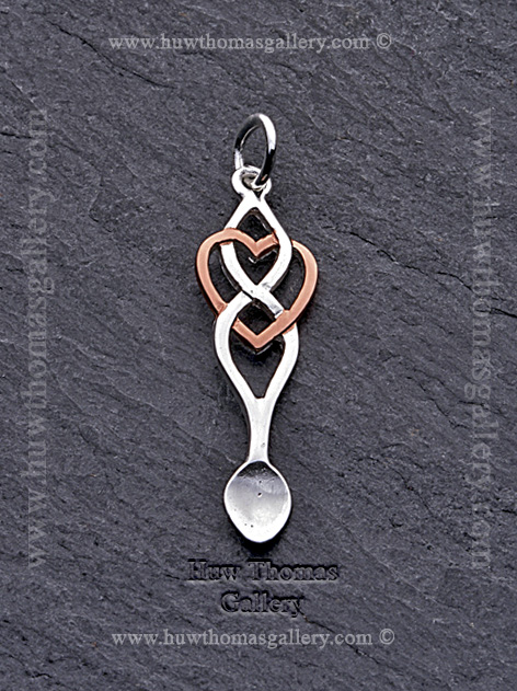 Love Spoon Pendant & Welsh Love Spoon Earrings in Silver