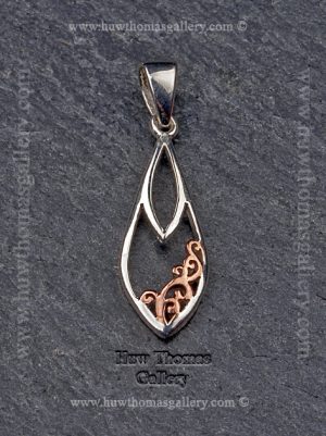 Silver & Rose Gold Pendant / Necklace