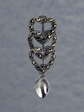 Silver Lovespoon Brooches
