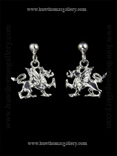 Welsh Dragon Earrings, and Studs